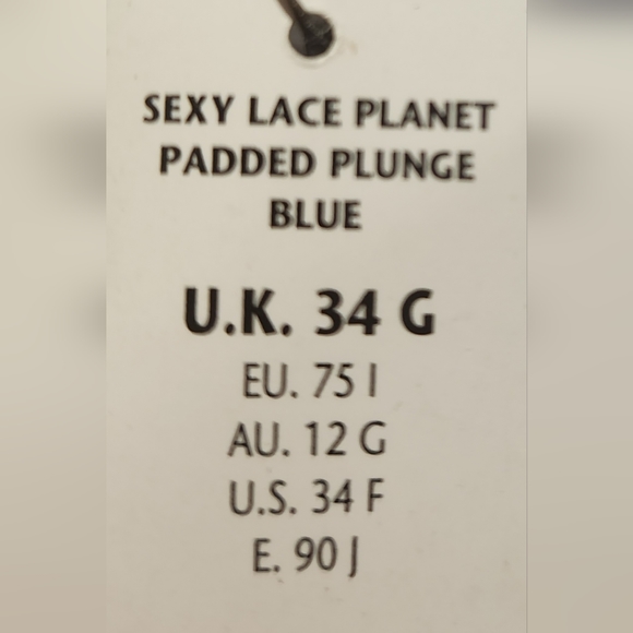 Ann Summers Sexy Plunge bra & matching sexy thong in blue lace - Picture 5 of 9